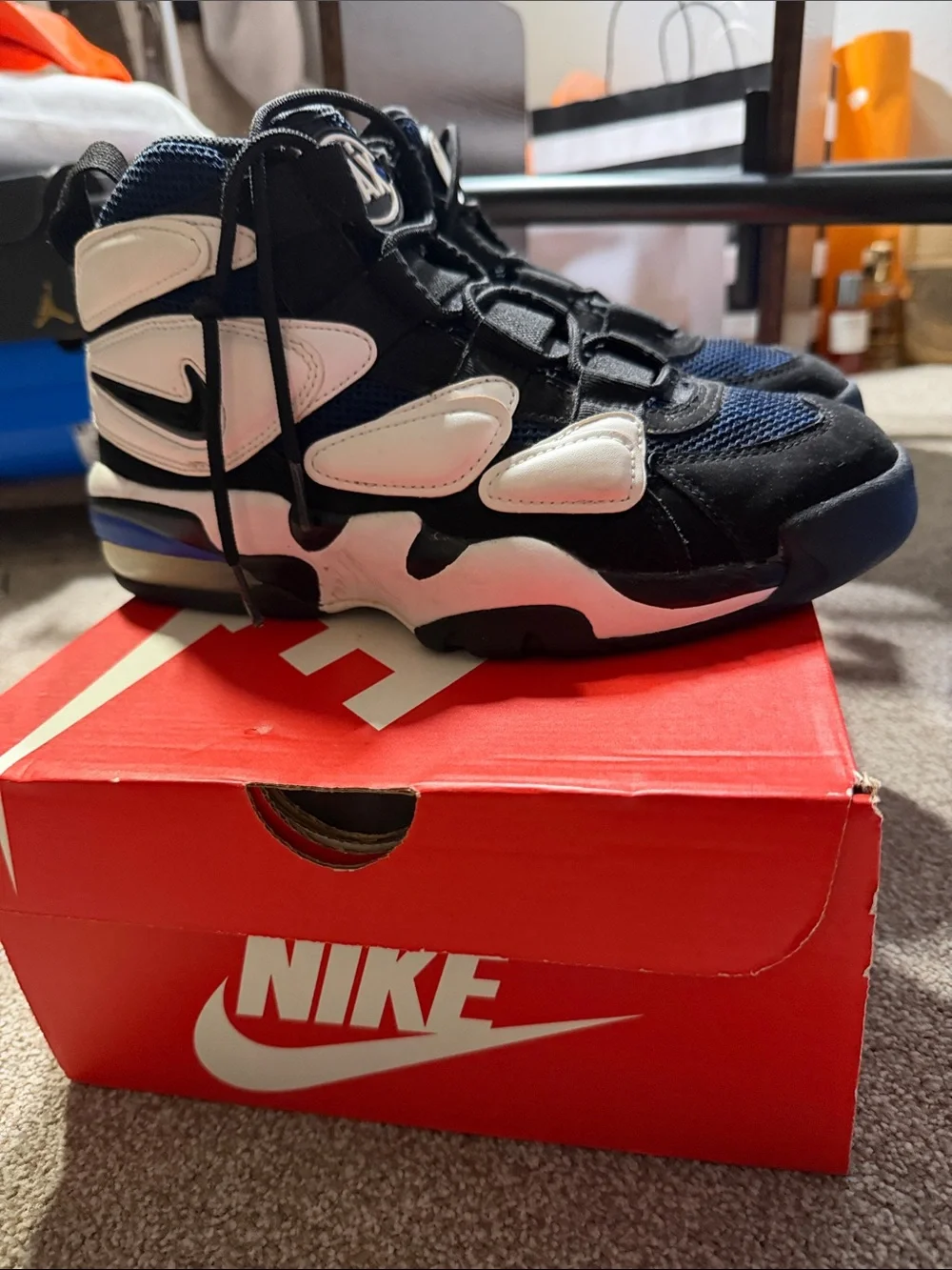 Nike Men’s Black, Navy & White Air Max High-Top Sneakers